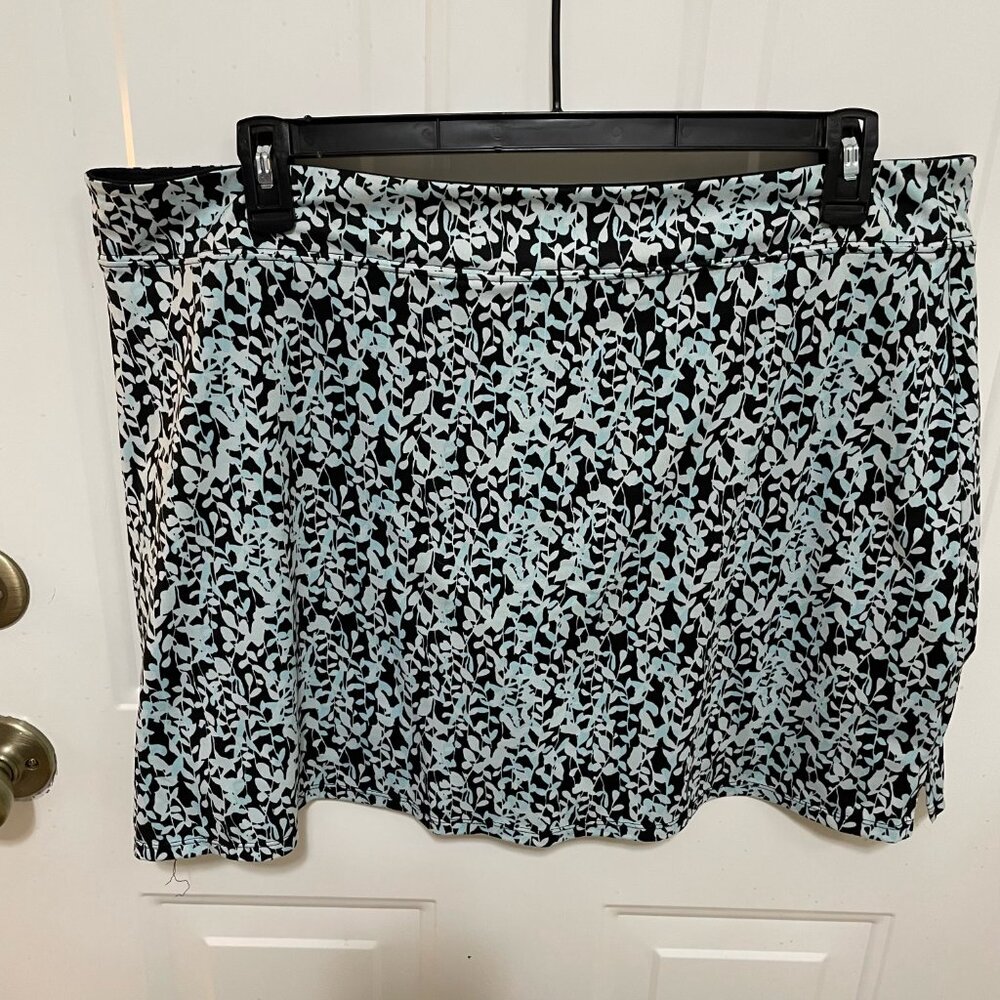 Tranquility by Colorado Clothing Lite Blue Floral Skort XXL - Picture 4 of 4